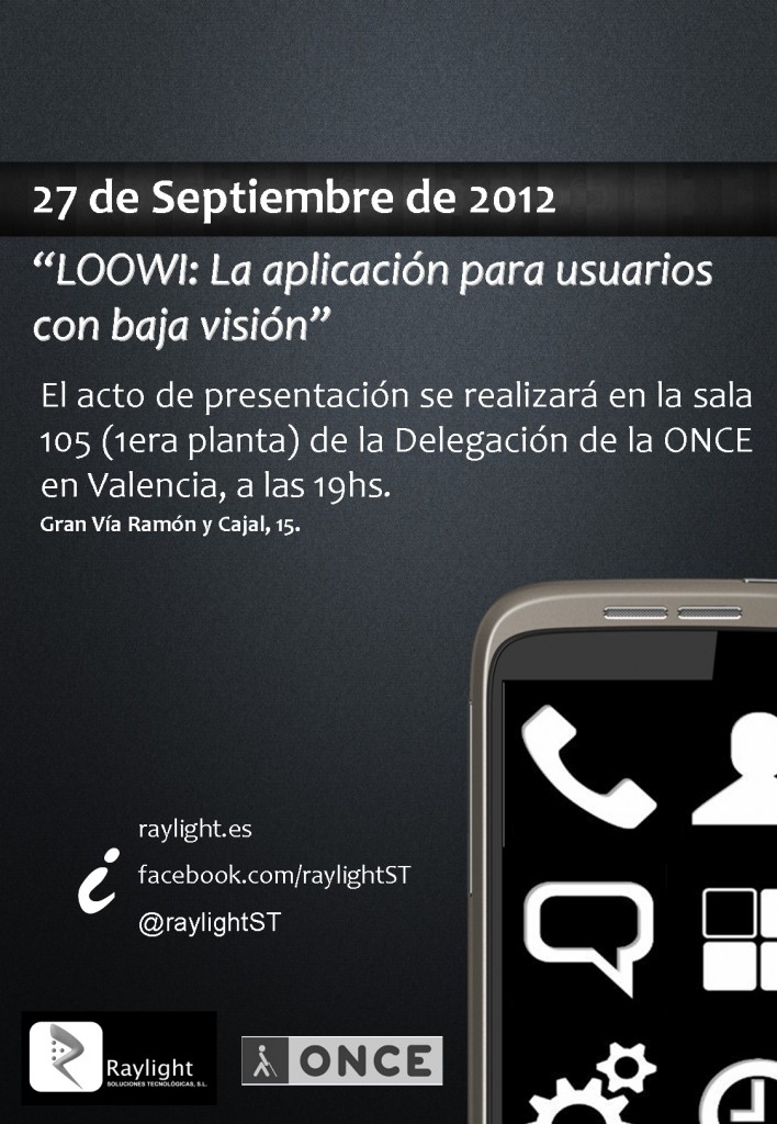 Qvision "Loowi: La aplicación para usuarios con Baja Visión" CartelPresentacionLOOWI